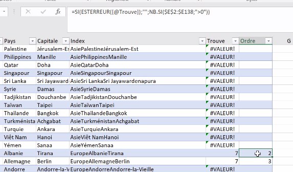 Excel formation - video comment crer un moteur de recherche filtres labors