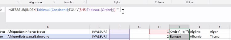 Excel formation - video comment crer un moteur de recherche filtres labors