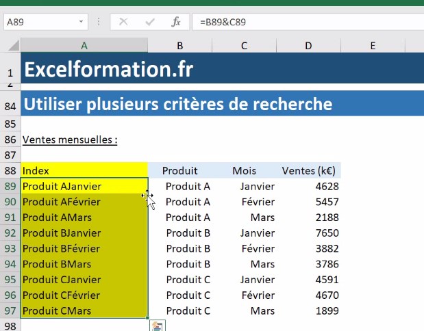 Excel formation - formation vido gratuite tout absolument tout savoir sur la formule recherchev