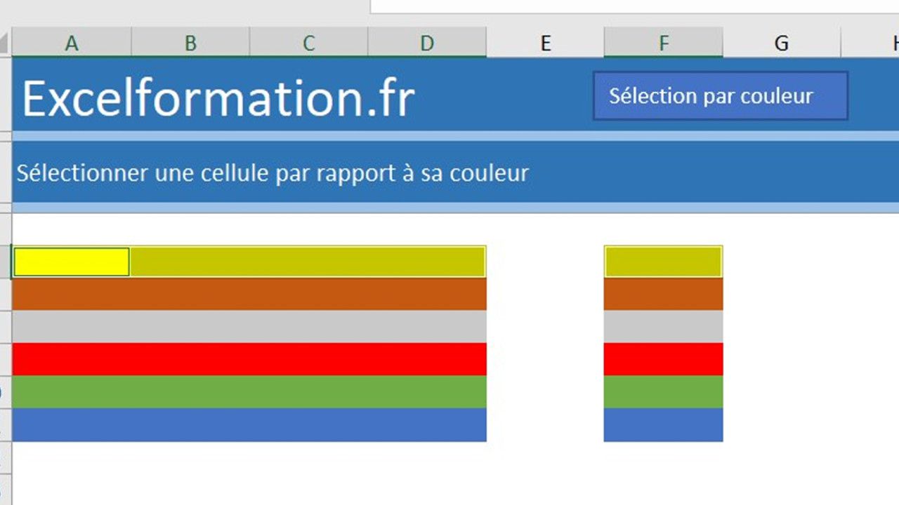 [VIDEO] Comment sélectionner les cellules de même couleur