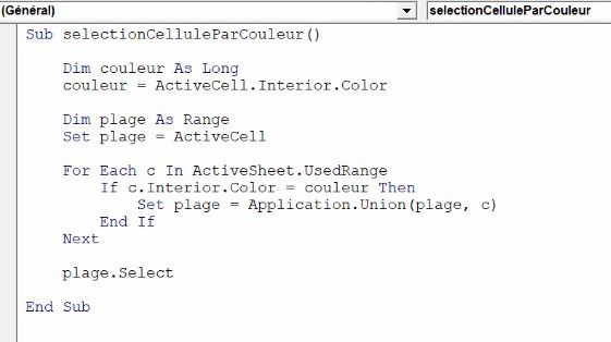 Excel formation - video comment slectionner les cellules de mme couleur