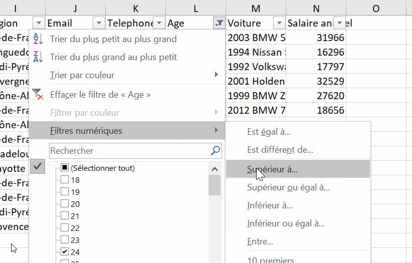 Excel formation - comment analyser des donnees avec excel tri filtre filtre elabore tableaux croises dynamiques