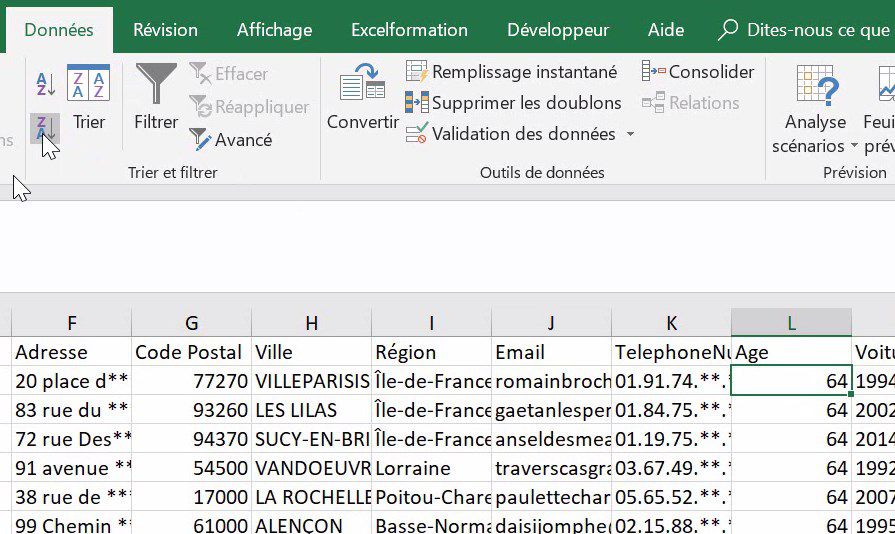 Excel formation - comment analyser des donnees avec excel tri filtre filtre elabore tableaux croises dynamiques