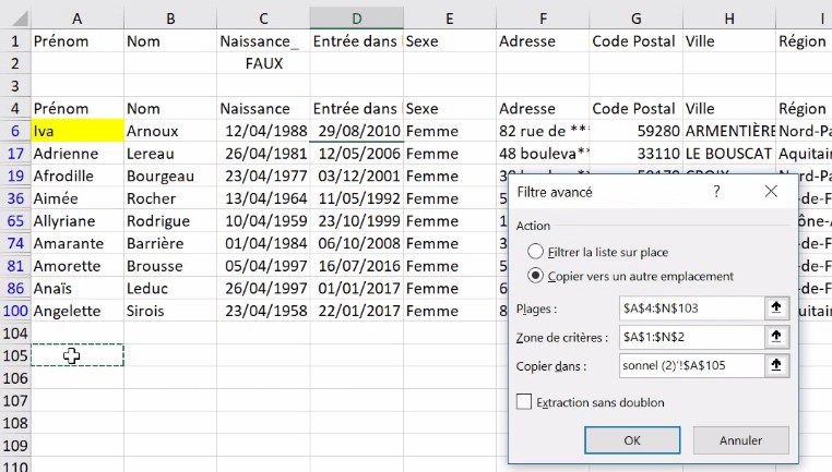 Excel formation - comment analyser des donnees avec excel tri filtre filtre elabore tableaux croises dynamiques