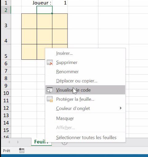 Excel formation - video comment creer un jeu sur excel tic tac toe le jeu du morpion tutoriel vba debutant