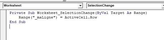 Excel formation - Comment surligner la ligne active - 14