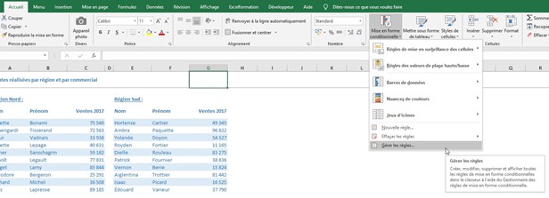 Excel formation - Comment surligner la ligne active - 18