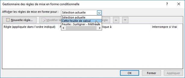 Excel formation - Comment surligner la ligne active - 19