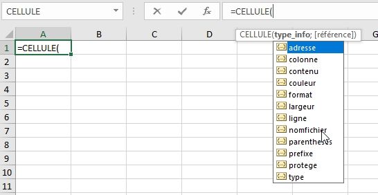Excel formation - Récupérer le nom d'une feuille - 01