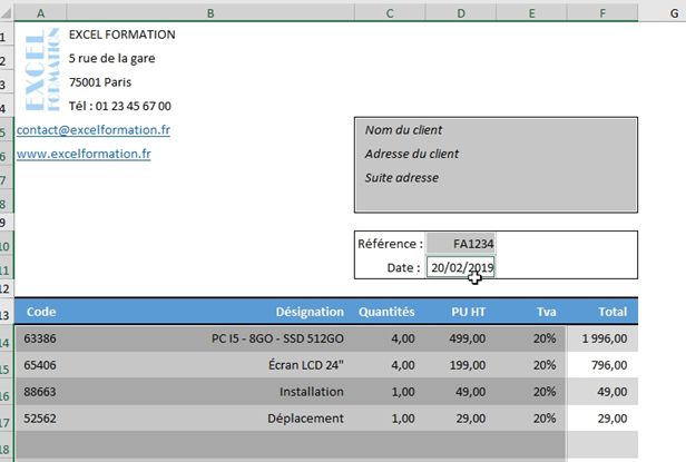 Excel formation - Comment créer et dupliquer un modèle de saisie à l'infini - 06