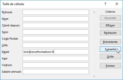 Excel formation - Comment créer un formulaire de saisie sans macro - 22