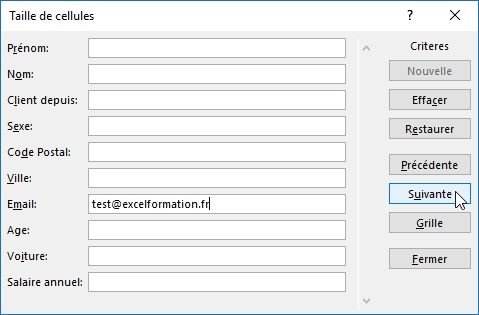 Excel formation - Comment créer un formulaire de saisie sans macro - 22