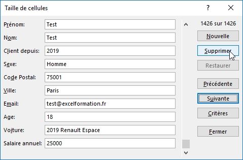 Excel formation - Comment créer un formulaire de saisie sans macro - 23