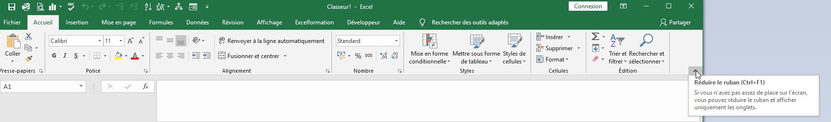 Excel formation - Apprendre à utiliser Excel pour débutant - Le ruban - 04