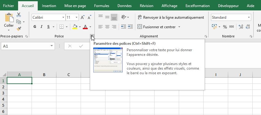 Excel formation - Apprendre à utiliser Excel pour débutant - Le ruban - 05