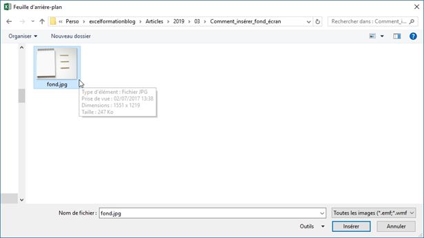 Excel formation - Comment_insérer_fond_écran - 03