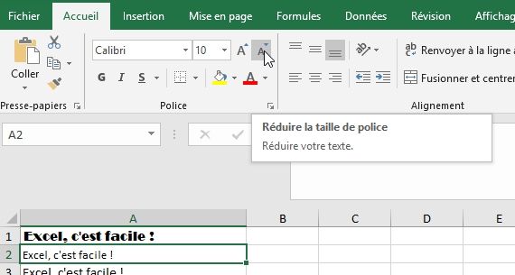 Excel formation - Apprendre Excel - Mettre en forme les cellules - 10