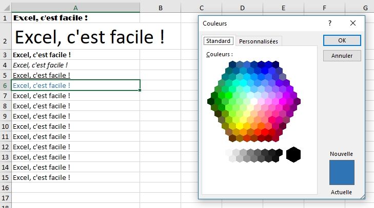 Excel formation - Apprendre Excel - Mettre en forme les cellules - 16