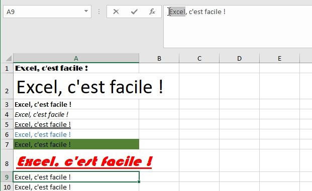 Excel formation - Apprendre Excel - Mettre en forme les cellules - 19