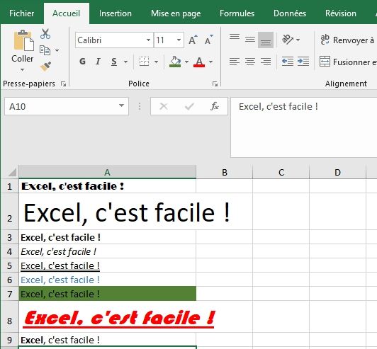 Excel formation - Apprendre Excel - Mettre en forme les cellules - 21