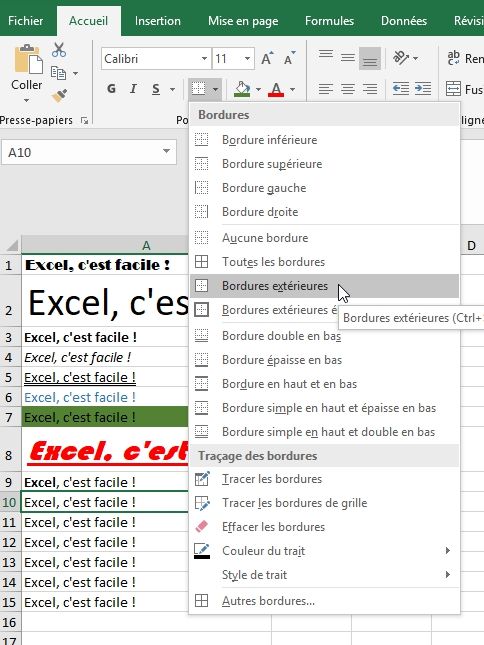Excel formation - Apprendre Excel - Mettre en forme les cellules - 22