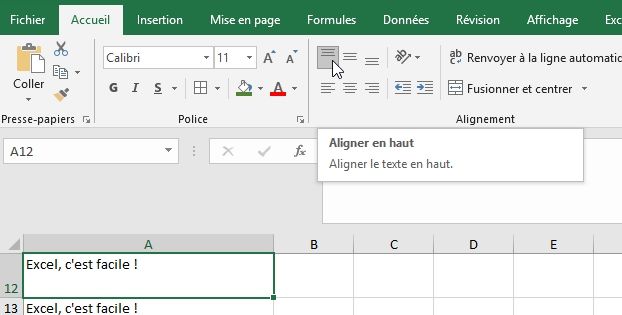 Excel formation - Apprendre Excel - Mettre en forme les cellules - 33