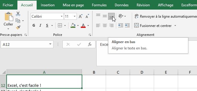 Excel formation - Apprendre Excel - Mettre en forme les cellules - 35