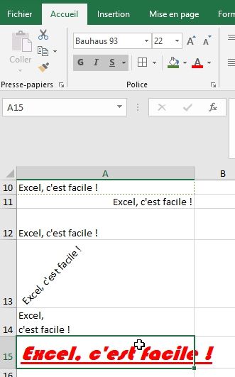 Excel formation - Apprendre Excel - Mettre en forme les cellules - 41