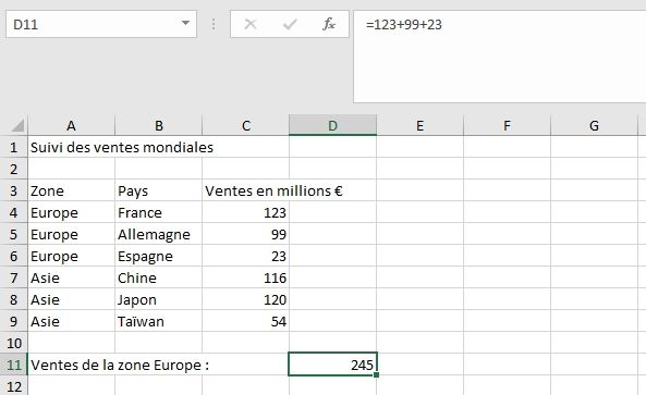 Excel formation - Apprendre Excel - Saisir des données dans un tableau - 12