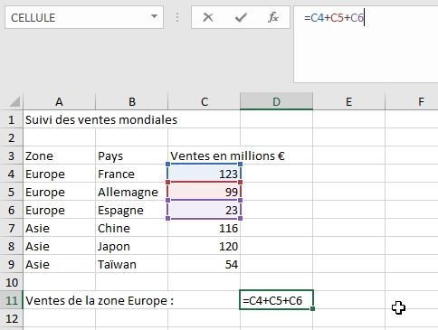 Excel formation - Apprendre Excel - Saisir des données dans un tableau - 13
