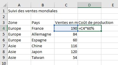 Excel formation - Apprendre Excel - Saisir des données dans un tableau - 15
