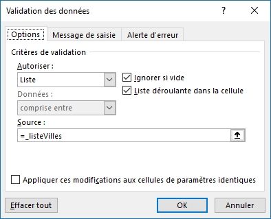 Excel formation - Comment créer des listes déroulantes en cascade - 21