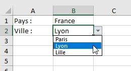 Excel formation - Comment créer des listes déroulantes en cascade - 23