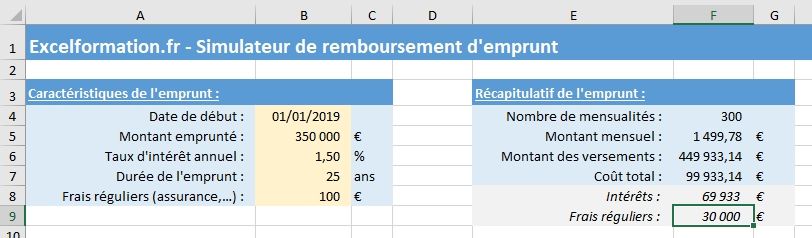 Excel formation - Comment créer un simulateur d'emprunt bancaire sur Excel - 05