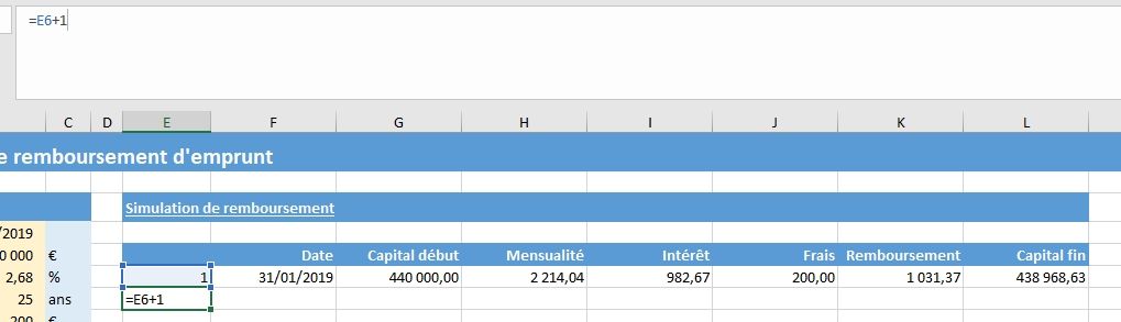 Excel formation - Comment créer un simulateur d'emprunt bancaire sur Excel - 18