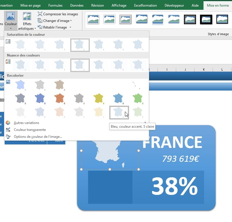 Excel formation - Créer un indicateur barre de progession Excel - 27