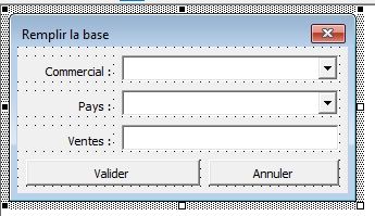 Excel formation - Formulaire pour remplir une base - 02