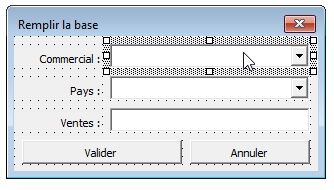 Excel formation - Formulaire pour remplir une base - 06