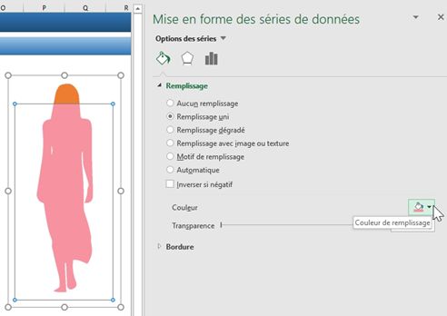 Excel formation - Indicateur graphique silhouette homme femme - 23