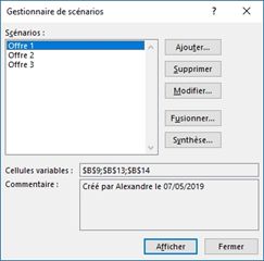 Excel formation - Le gestionnaire de scénarios d'Excel - 08