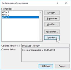 Excel formation - Le gestionnaire de scénarios d'Excel - 10