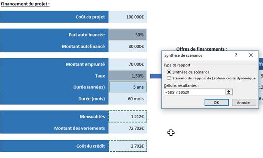 Excel formation - Le gestionnaire de scénarios d'Excel - 11