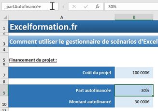 Excel formation - Le gestionnaire de scénarios d'Excel - 14