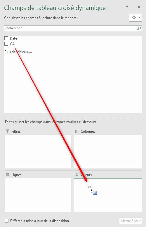 Excel formation - Regrouper les dates par périodes - 04