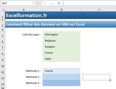 Excel formation - Les 3 types de menus déroulants d'Excel - 13