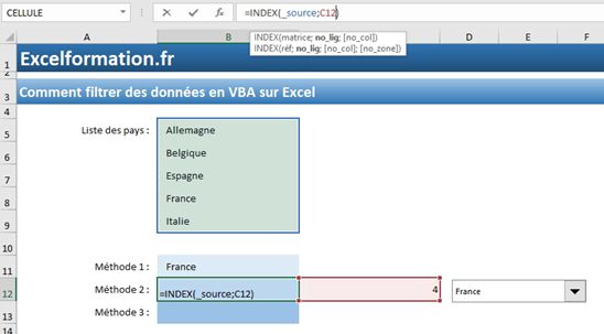 Excel formation - Les 3 types de menus déroulants d'Excel - 17