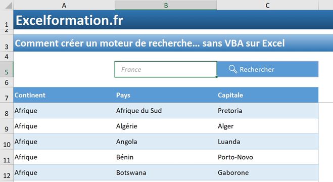 Excel formation - moteur de recherche 2 fonctions - 04