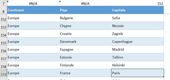 Excel formation - moteur de recherche 2 fonctions - 10