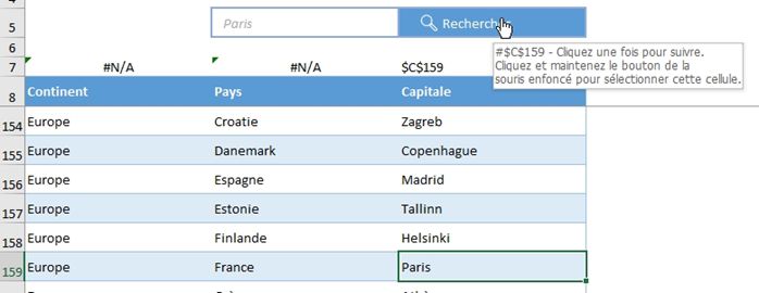 Excel formation - moteur de recherche 2 fonctions - 15