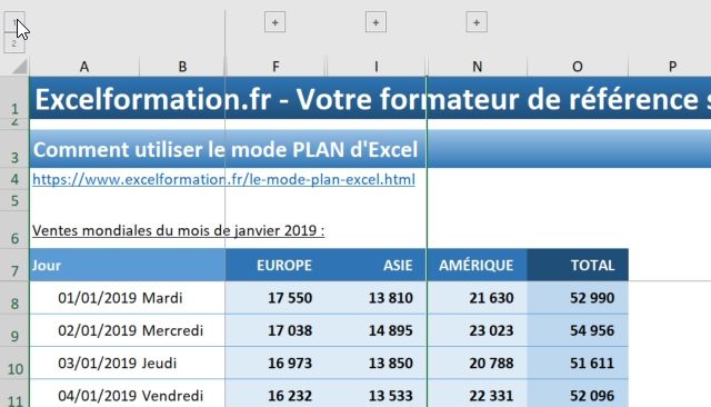 Excel formation - 023 Le mode plan - 07